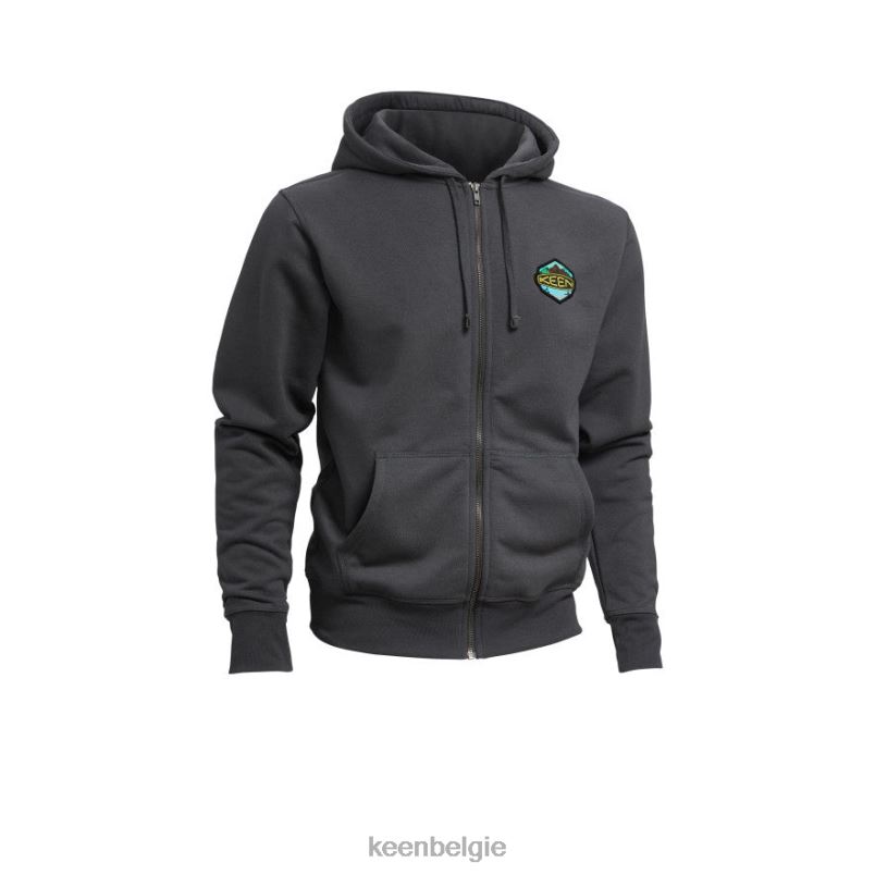 Heren badge-hoodie zwart KEEN kleding DPX8V350