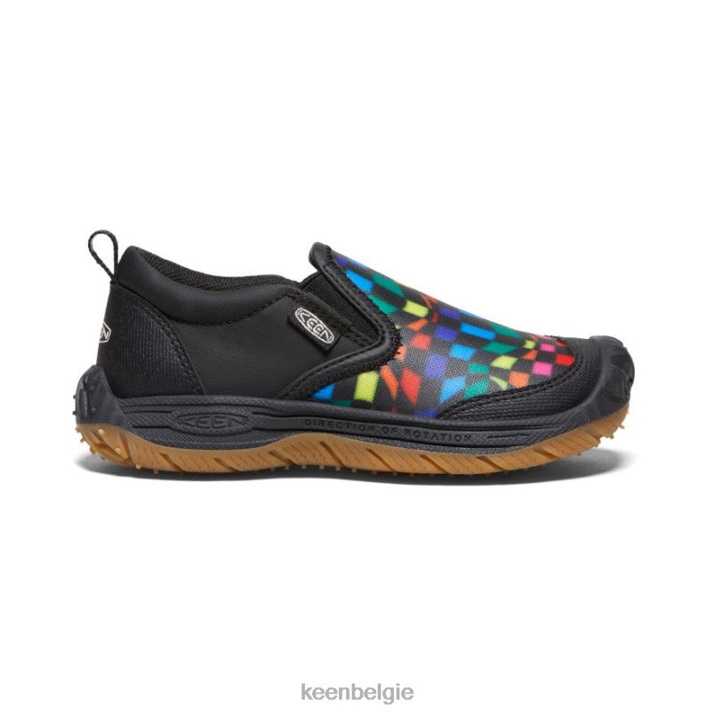 kleine kinderen speedhound slip-on zwart/multi KEEN schoenen DPX8V714