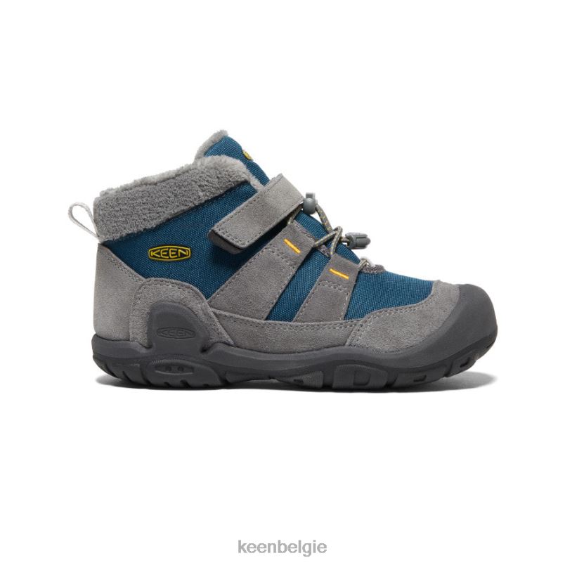 Grote kinderen knoop chukka staalgrijs/blauwvleugeltaling KEEN schoenen DPX8V1003