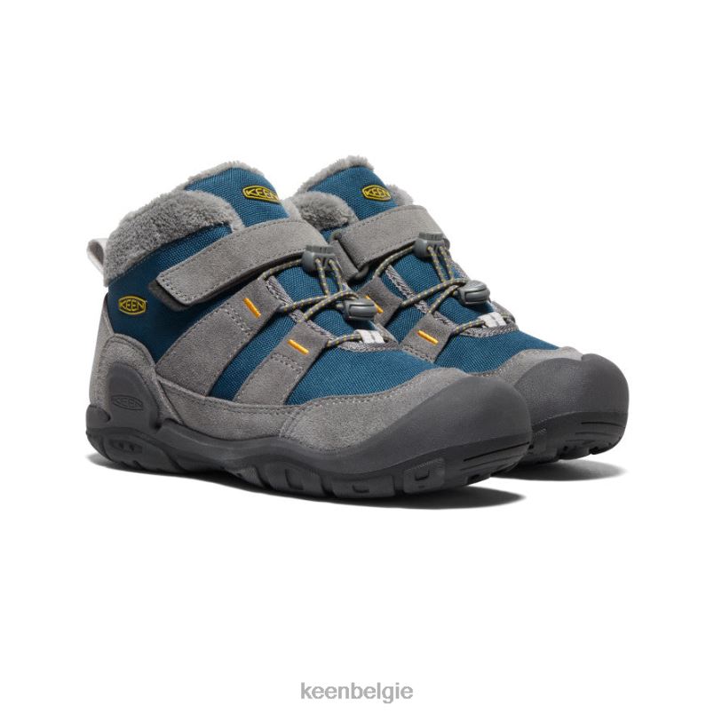 Grote kinderen knoop chukka staalgrijs/blauwvleugeltaling KEEN schoenen DPX8V1003