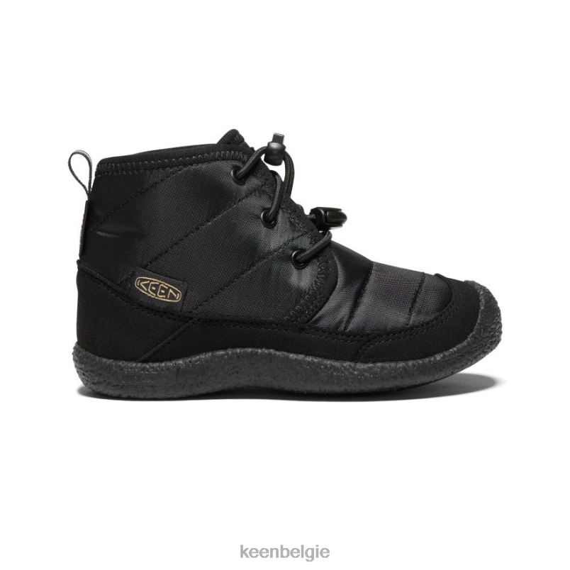 kleine kinderen howser ii waterdichte chukka zwart KEEN schoenen DPX8V995