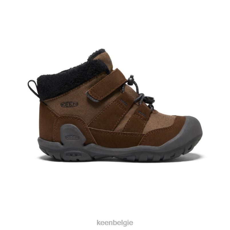 kleine kinderen knoop chukka donkere aarde/zwart KEEN schoenen DPX8V980