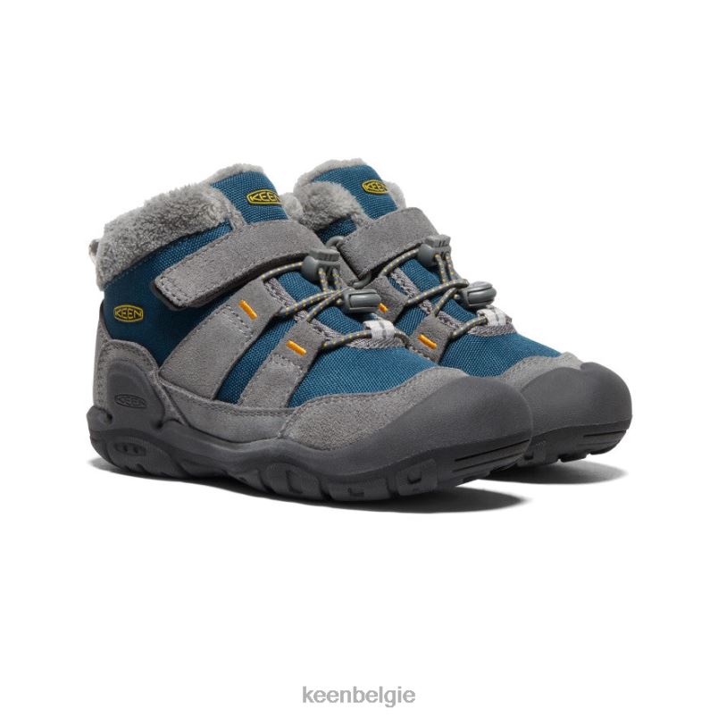 kleine kinderen knoop chukka staalgrijs/blauwvleugeltaling KEEN schoenen DPX8V979