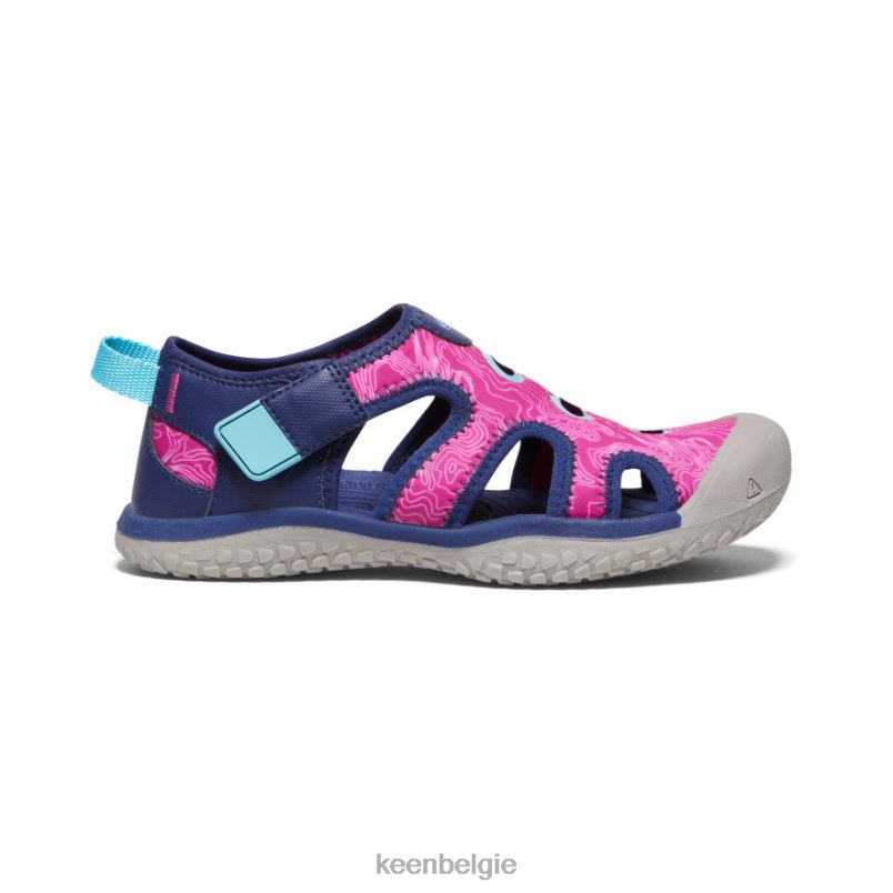 Grote kinderen pijlstaartrog sandaal blauwe diepten/festivalfuchsia KEEN schoenen DPX8V917