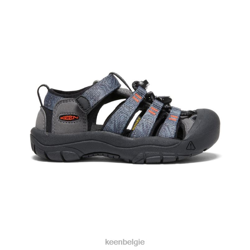 kleine kinderen nieuwpoort h2 staalgrijs/zwart KEEN schoenen DPX8V735