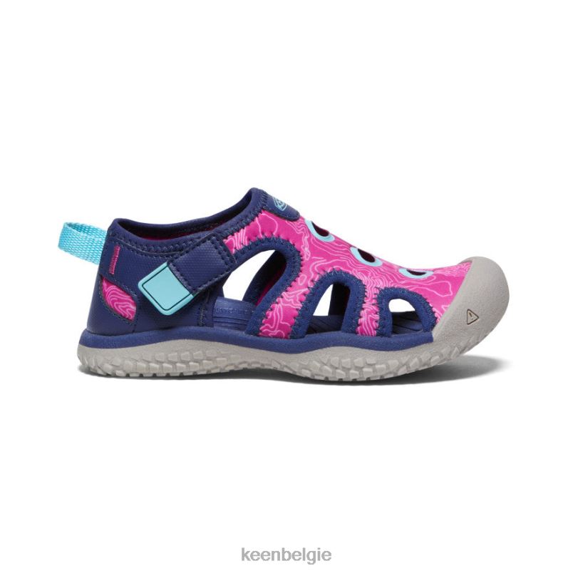 kleine kinderen pijlstaartrog sandaal blauwe diepten/festivalfuchsia KEEN schoenen DPX8V866