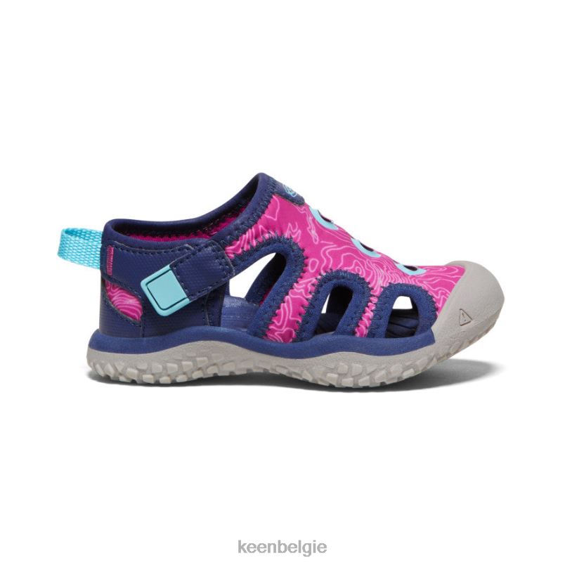 peuters pijlstaartrog sandaal blauwe diepten/festivalfuchsia KEEN schoenen DPX8V945