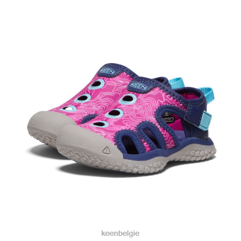 peuters pijlstaartrog sandaal blauwe diepten/festivalfuchsia KEEN schoenen DPX8V945