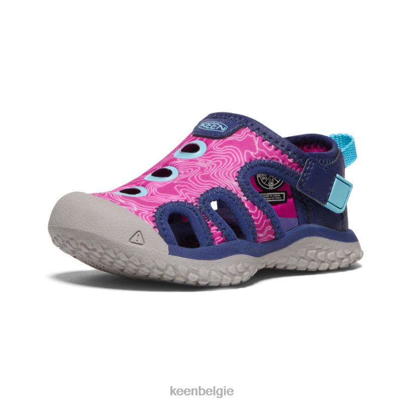 peuters pijlstaartrog sandaal blauwe diepten/festivalfuchsia KEEN schoenen DPX8V945