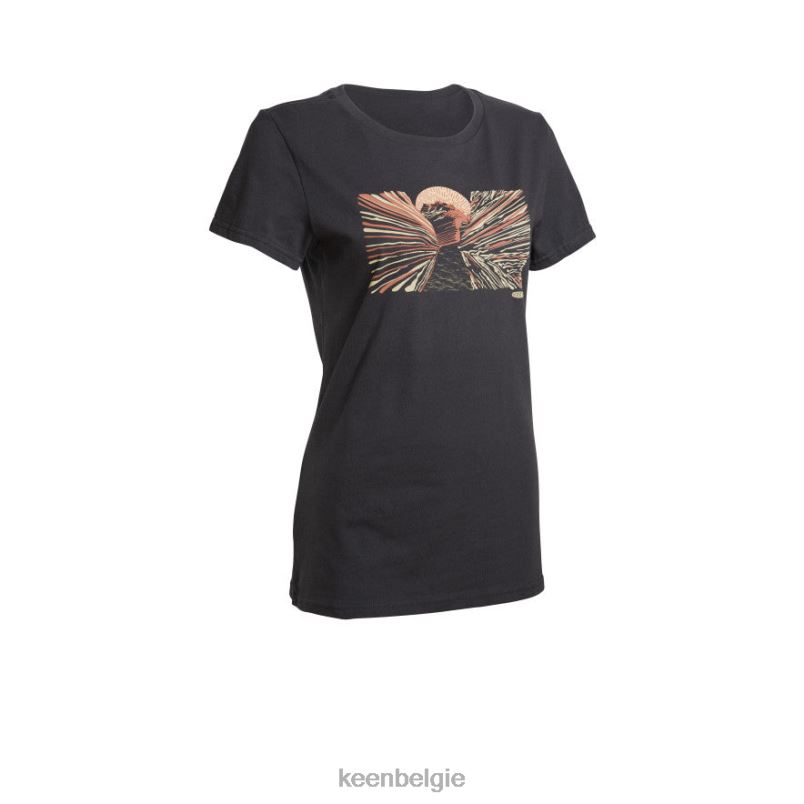 vrouwen slot canyon tee zwart KEEN kleding DPX8V664