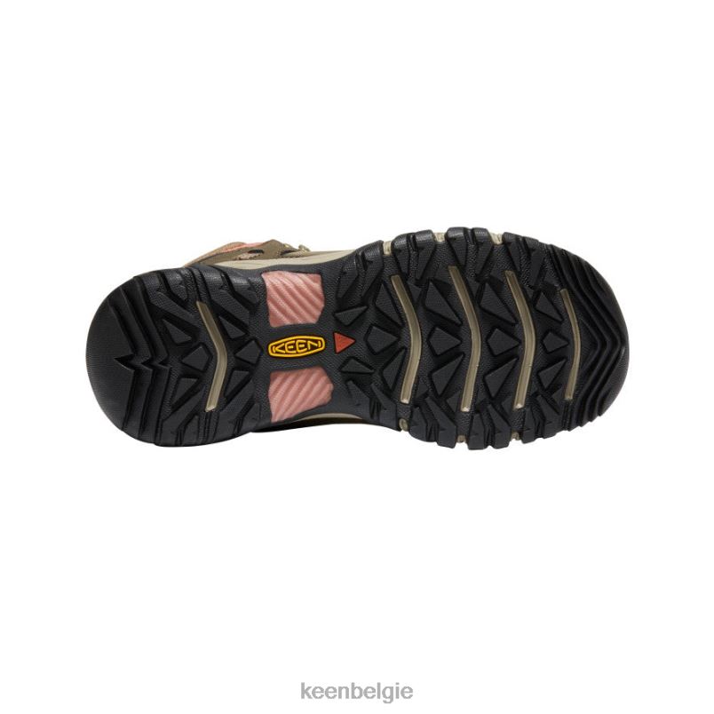 vrouwen Ridgeflex waterdichte laars houtwolf/baksteenstof KEEN schoenen DPX8V573