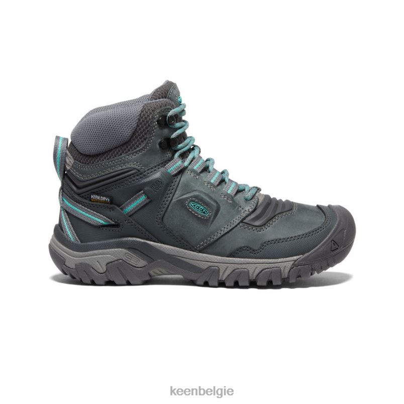 vrouwen Ridgeflex waterdichte laars staalgrijs/porselein KEEN schoenen DPX8V574