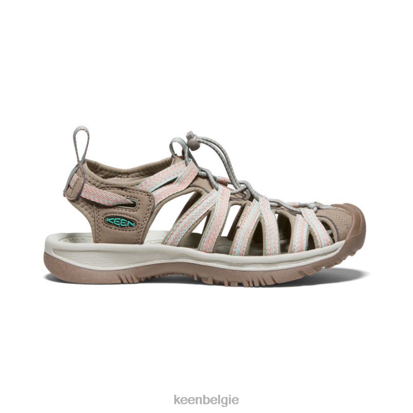 vrouwen fluisteren taupe/koraal KEEN schoenen DPX8V522